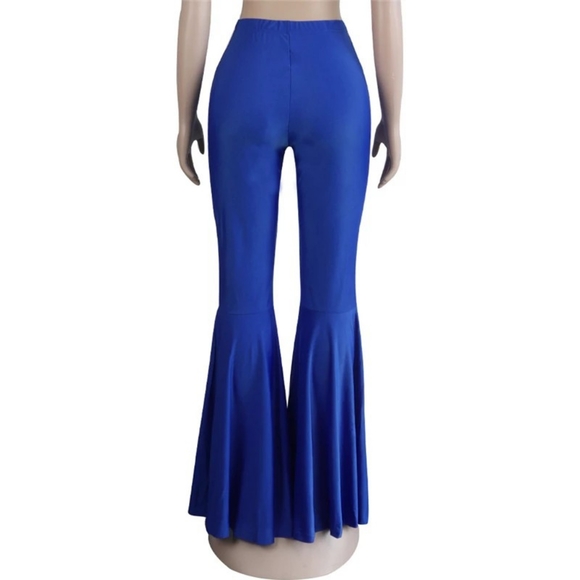 Blue Flare Bell Bottom Stretch Pants - Picture 5 of 5